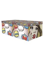 Короб L"Comics vibe" 20*26*35см, кашированный трехслойный гофро картон. Набор 2 шт.