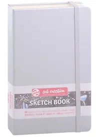 Блокнот для зарисовок 13*21см 80л "Art Creation" 140г/м2, 7БЦ, Блестящее серебро (цвет металлик), Fabriano 