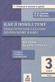Как я понял тему. 3 кл. Тем. зад. по русскому языку.Правила.Примеры.Упражнения.(ФГОС).