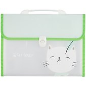 Папка -портфель пластиковый «Cat family» А4, 12 отделений, в ассортименте - 0