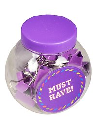 Зажимы для бумаг Must Have!, 19 мм, 20 штук, фиолетовые