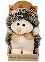 Ёжик большой серый/белый/бежевый в крафт-коробке 16/17см 12-01570-С4 (12-01570-С3)