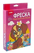 Фреска. Картина из песка "Собачка" - 2