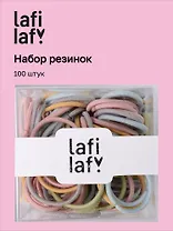 Набор резиночек в коробочке (100шт) (пастельные оттенки) (2см) (12-03884-B33) (Lafilaf)
