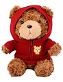 Мягкая игрушка Мишка (25см) (в красном худи) (коричневый) (12-202602-MSH10/1)