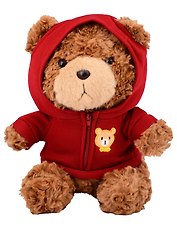 Мягкая игрушка Мишка (25см) (в красном худи) (коричневый) (12-202602-MSH10/1)