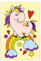 Набор для творчества LORI Картина по номерам для малышей Единорог