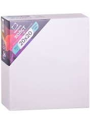 3D холст на подрамнике 20x20 см, 100% хлопок, среднее зерно, Малевичъ