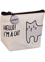 Кошелек на молнии Кошка Hello,Im a Cat (ткань) (11х8)