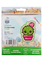 Набор для объемного творчества "Гранни Wood" Алмазная мозаика Подвеска Зеленые иголки (Wp0323) (68х93) (упаковка)