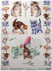 Декупажная карта Играющие котята 21*30см