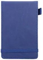 Записная книжка А6 50л лин. "Joy Note. Синий" иск.кожа, тонир.блок, скругл.углы, резинка, петля д/ручки, кармашки, инд.уп.