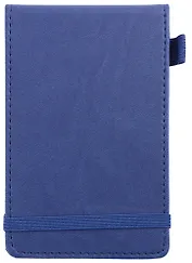 Записная книжка А6 50л лин. "Joy Note. Синий" иск.кожа, тонир.блок, скругл.углы, резинка, петля д/ручки, кармашки, инд.уп.