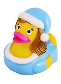 Игрушка для ванной, уточка резиновая FUNNY DUCKS "Уточка снегурочка" (1845) - 1