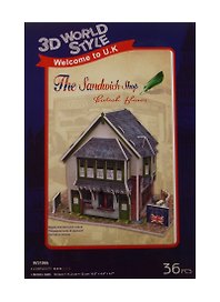 Конструктор 3D Здания Англия The Sandwich Shop (W3106h) (11069101) (36 дет.) (16,5х11,2х12см)
