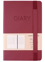 Ежедневник недат. А5 128л "Blank" каштановый, 7Б, иск.кожа, интегр.переплет, торец в цвет обл, на резинке, тонир.блок, ляссе