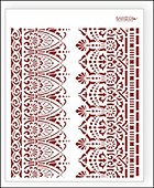 Трафарет пластиковый многоразовый Кружевные бордюры 4 (20х25) (К-04) - 1