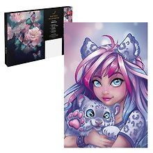 Картина-раскраска по номерам «Девушка с барсом», 20 х 30 см, Феникс+