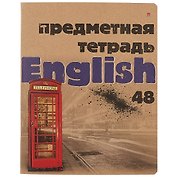 Тетрадь предметная в клетку Альт, "Крафт. Английский язык", 48 листов