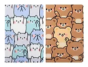 Тетрадь 32 листа в клетку "Мишки и кошки" сшивка, в ассортименте