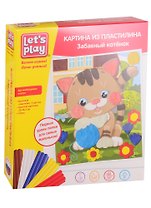 Картина из пластилина ТМ Let`s Play Забавный котёнок, 22х18,5.