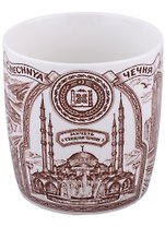 Кружка Чечня фарф. рис.коричн.