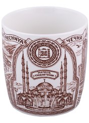 Кружка Чечня фарф. рис.коричн.