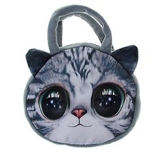 Сумочка мягкая с ручками Киса большие глаза (20х21х5) (1020951)