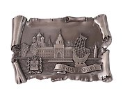 Магнит свиток Кострома Коллаж с ладьей (металл) (Кострома) (027-4ATN-33K16)
