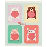 Тетрадь в клетку Unnika, Love-love, 48 листов, в ассортименте