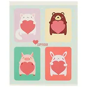 Тетрадь в клетку Unnika, Love-love, 48 листов, в ассортименте