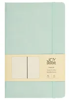 Книга для записей А5 96л кл. "Joy Book. Сахарный лед" иск.кожа, тонир.блок, скругл.углы, ляссе, резинка, карман на задн.форзаце