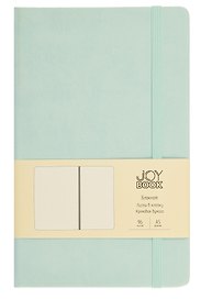 Книга для записей А5 96л кл. "Joy Book. Сахарный лед" иск.кожа, тонир.блок, скругл.углы, ляссе, резинка, карман на задн.форзаце