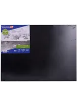 Холст на картоне 30*40см, грунт, хлопок, мелкое зерно, черный, (МДФ), BRAUBERG ART CLASSIC
