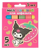Мелки цветные "Kuromi" 5 цветов, Jumbo