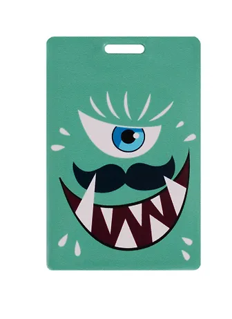Чехол для карточек Монстр зеленый с усами (ДК2017-106)