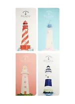 Записная книжка А6+ 24л кл. 90*170мм "Lighthouse" карт.обл., сшивка, ассорти, Languo