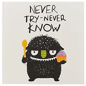 Скетчбук «Чёрный зверёк», 80 листов, 21 х 21 см