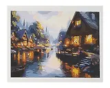 Холст с красками по номерам "Сказочная деревня", 30 х 40 см