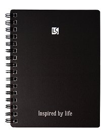 Записная книжка «PREMIUM. Black» А6, 80 листов в клетку, спираль, Listoff