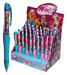 Шариковая ручка синяя автоматическая 0,7 мм, «Winx Club»