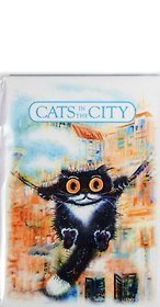 Магнит Cats in the City (Качели)
