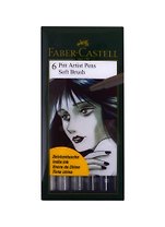 Набор капиллярных ручек "Pitt Artist Pen Soft Brush" 6цв.