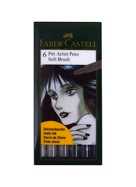 Набор капиллярных ручек "Pitt Artist Pen Soft Brush" 6цв.