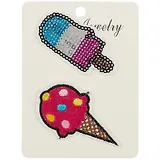 Термонаклейка с пайетками Десерты, 2шт, 13*15 (орр)