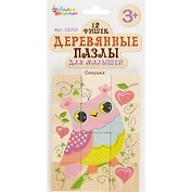 Пазлы деревянные для малышей Совушка (12 эл.) европодвес