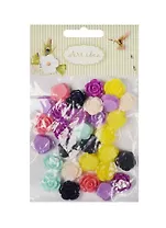 Цветочки пластиковые, 1.3 см, 30 шт/пакет, сиреневый микс (11-08631-6)