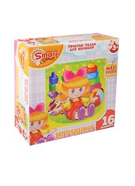 Контурные Пазлы (52051) Игрушки Кукла (16эл) (коробка)