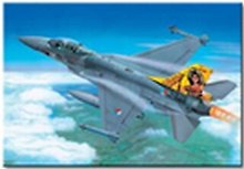 Модель, сборная, ITALERI, Самолет  F-16 Fighting Falcon (1:72)