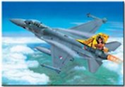 Модель, сборная, ITALERI, Самолет  F-16 Fighting Falcon (1:72)